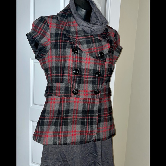 🌾 Plaid mini blazer - Picture 1 of 9